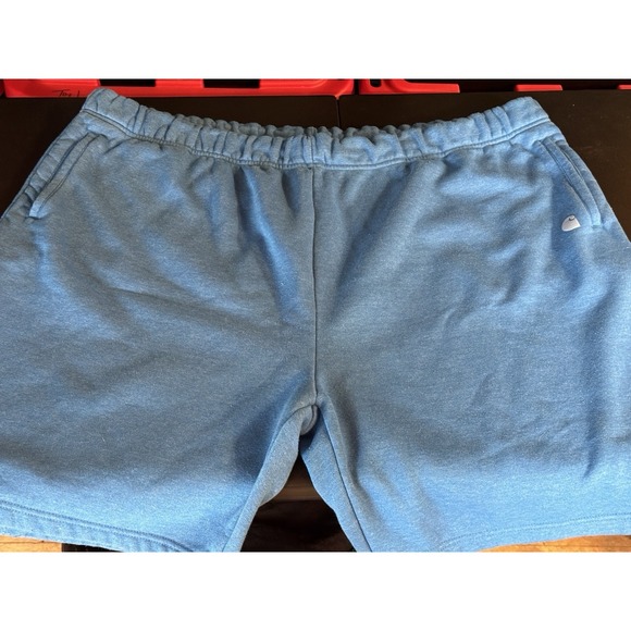 Carhartt Sweat Shorts 4XL Relaxed Fit Blue Logo Patch Cotton Blend Mens - Picture 3 of 14